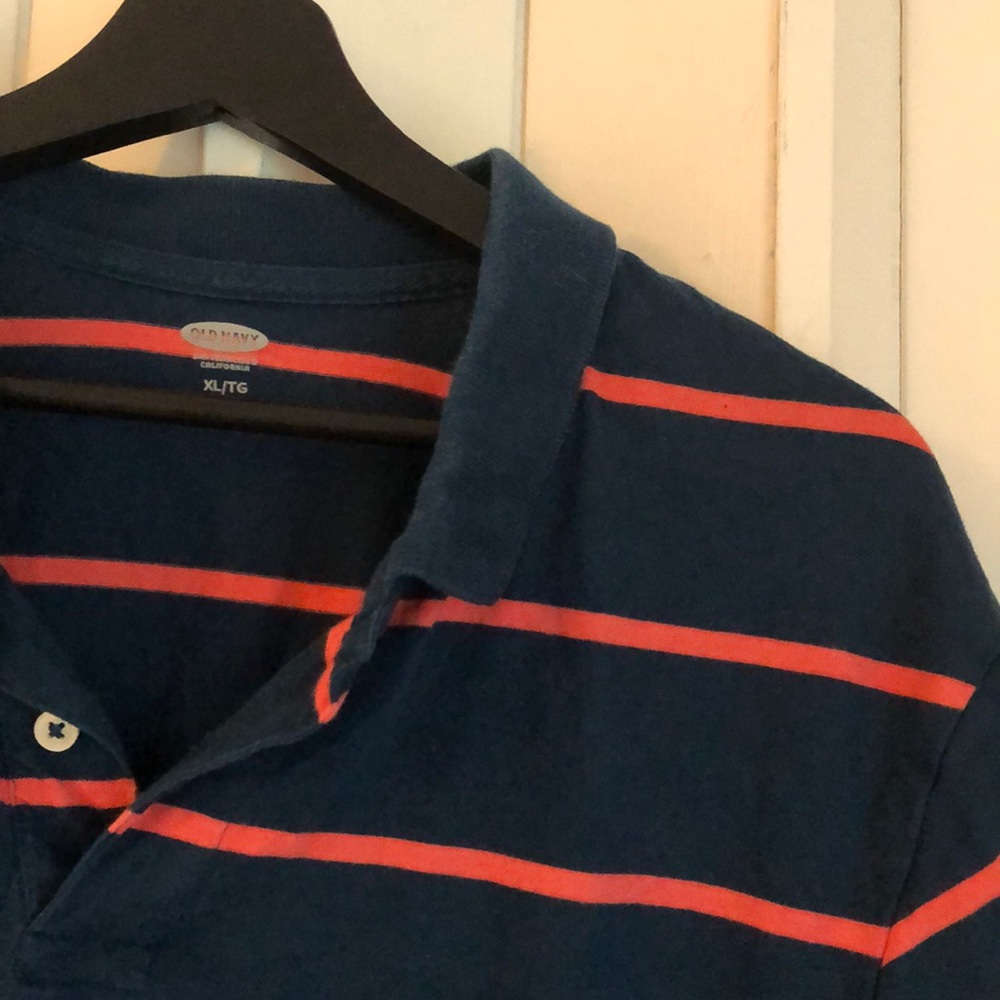 Blue/pink stripes Old Navy polo sz XL
